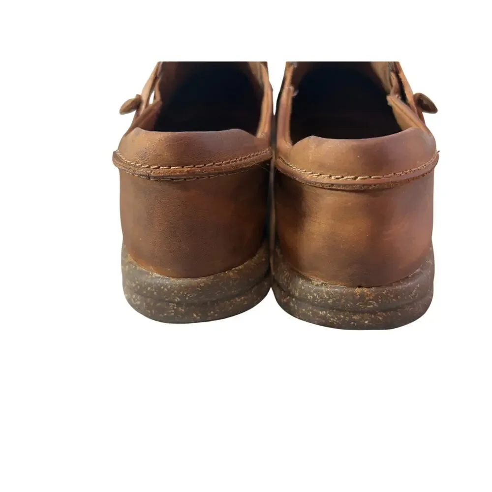 Clarks Collection Brown Leather Mary Jane Comfort Clogs Women's 9 Comfort Work